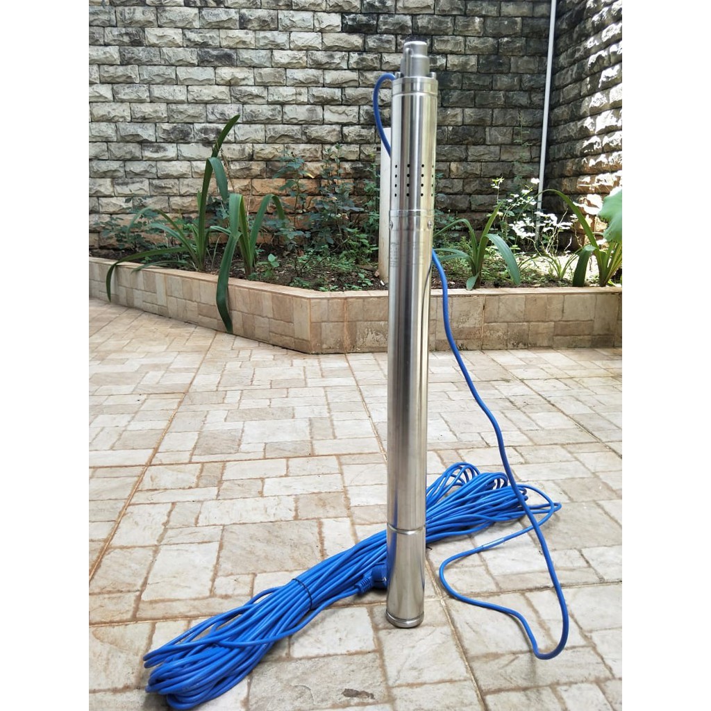 MAXPUMP 2QGD1/48 KABEL 30M Pompa Satelit 2 Inch (Submersible Pump) plus kabel biru 30meter 0.33hp 250watt Pompa Air Termurah