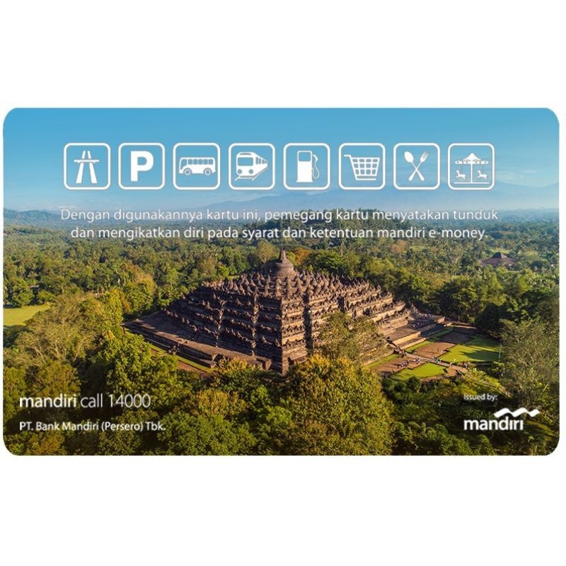 Mandiri eMoney Wonderful Indonesia -  CANDI BOROBUDUR (Jawa Tengah) ORI /Like eTOLL Tapcash Flazz or Brizzi