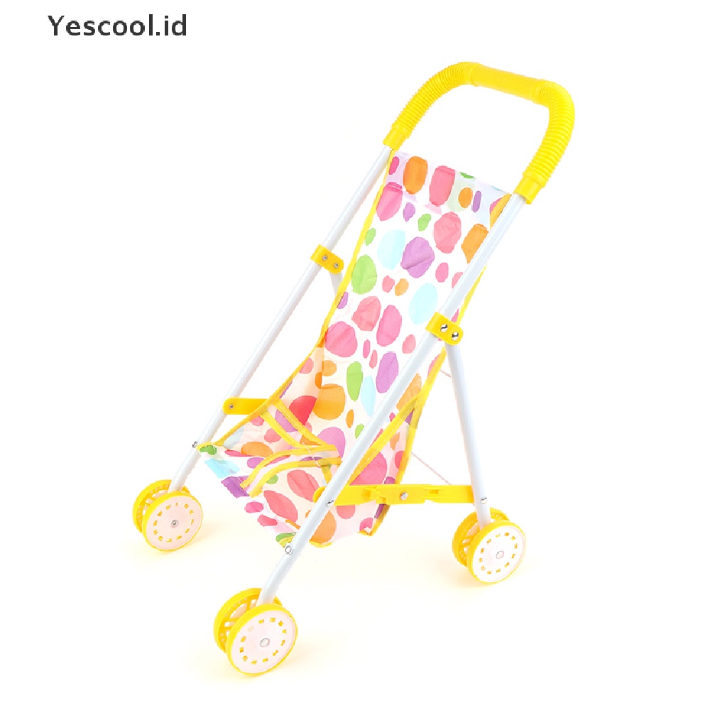 (Yescool) Mainan Miniatur Stroller Bayi Untuk Aksesoris Rumah Boneka