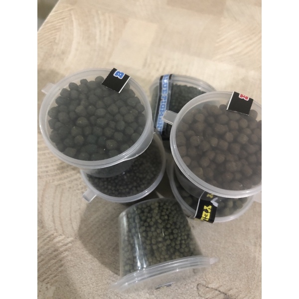 Pelet Channa Premium RED BLUE YELLOW Extra Spirulina Pakan Ikan Predator Channa Oscar