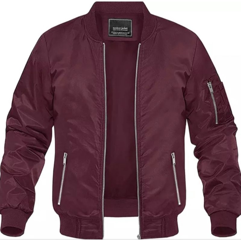 Bomber Jacket Black Jacket Bomber Pria Wanita Unisex Bomber Polos