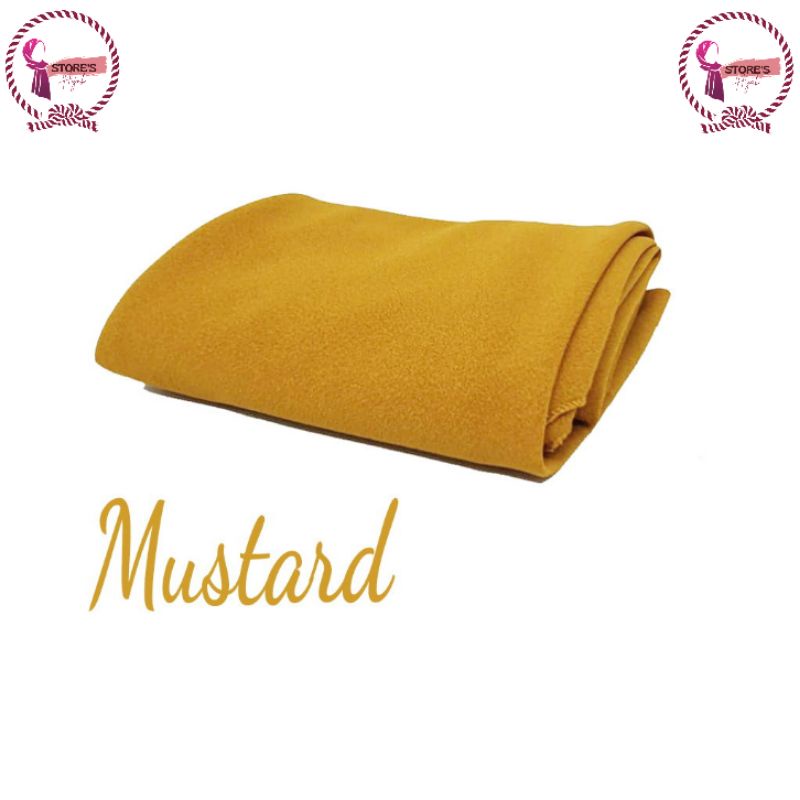 Pashmina Sabyan - Pasmina Polos Diamond Crepe-Mustard