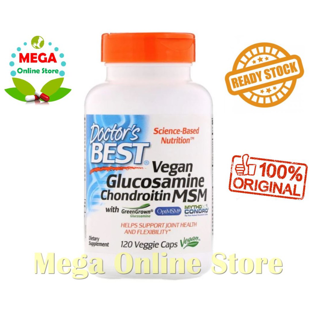 Doctor's Best Vegan Glucosamine Chondroitin MSM 120 Vcaps