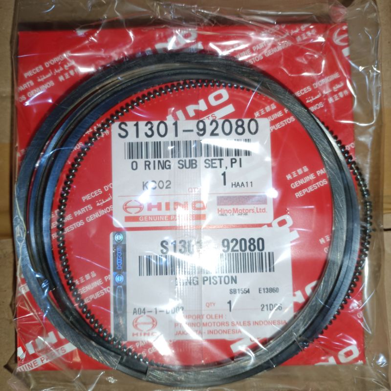 RING PISTON HINO 500 LOHAN FM260TI RING SEHER JO8E JO8C ASLI GENUINE PART S1301-92080