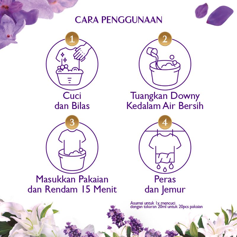 Downy Pewangi dan Pelembut Pakaian Konsentrat Allure 1.45 L / 900ml / 680ml