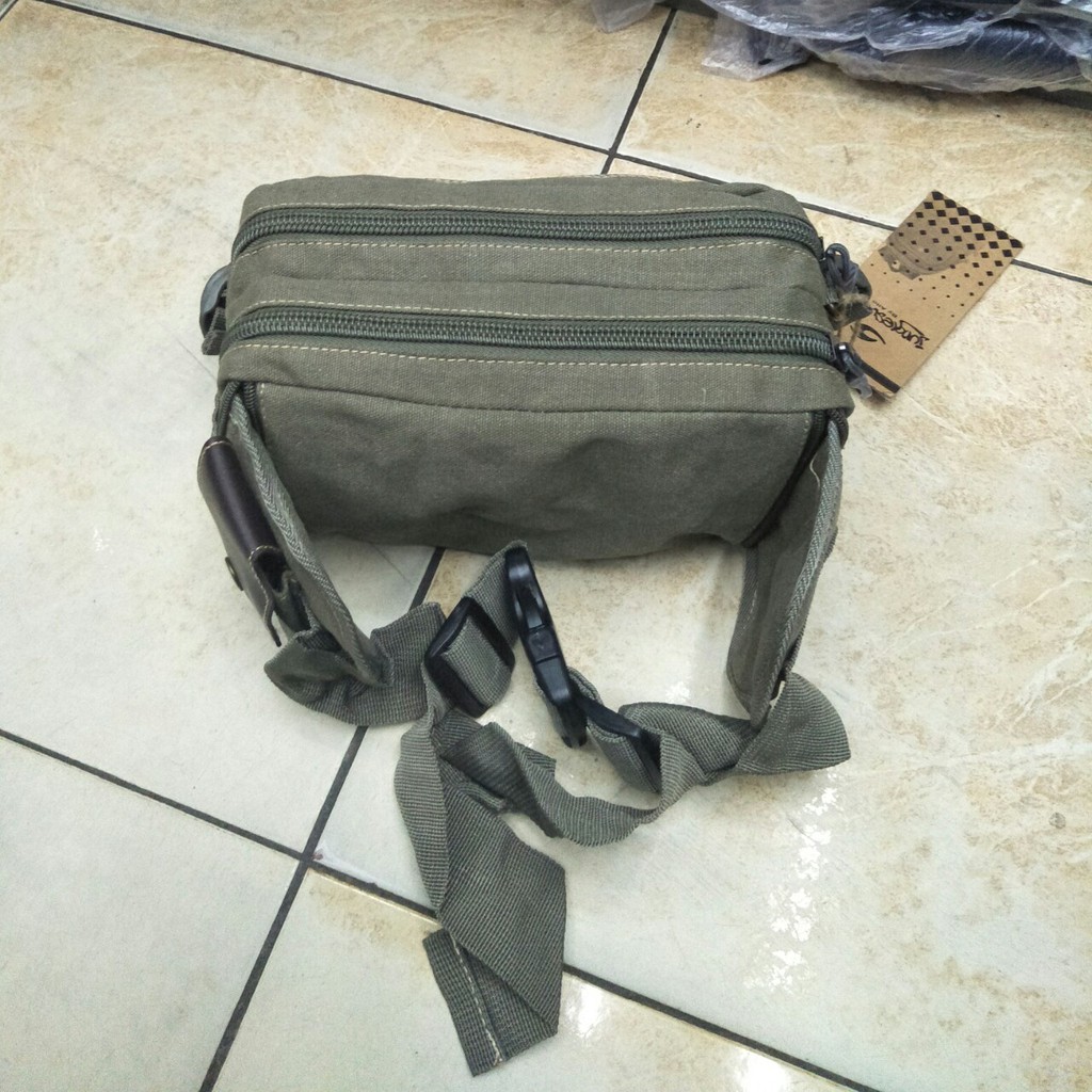 Tas pinggang dan selempang pria tas fashion pria tas kanvas original junglesurf by alto