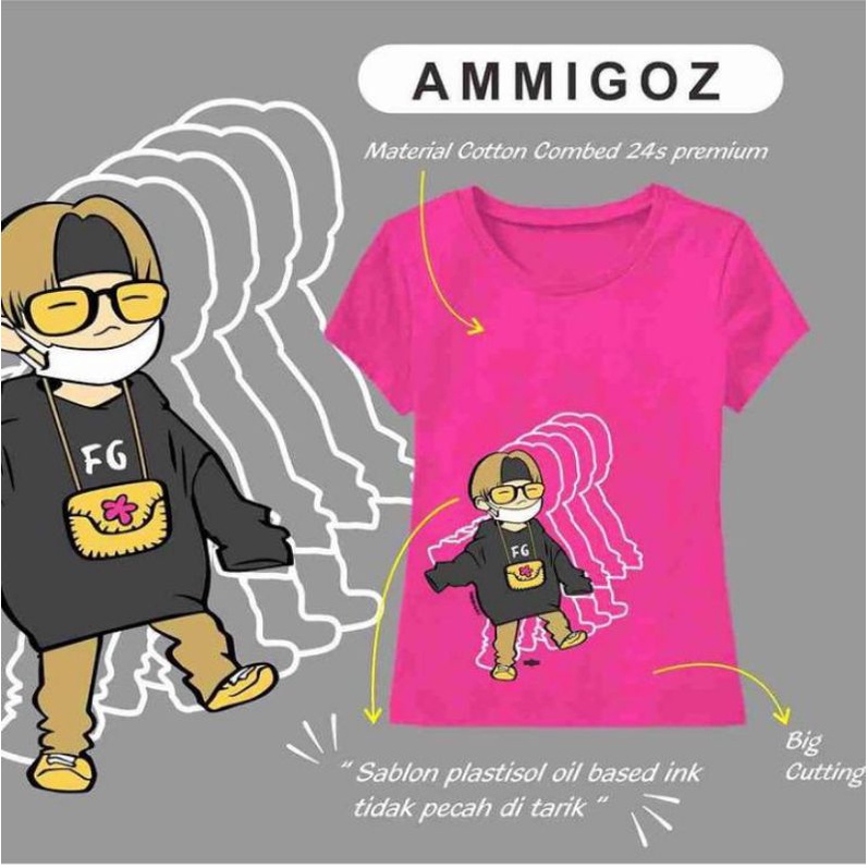 Ammigoz kaos anak perempuan/PINK PANTA