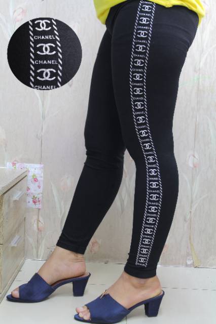 LEGGING IMPORT MURAH CHANEL NEW SILVER