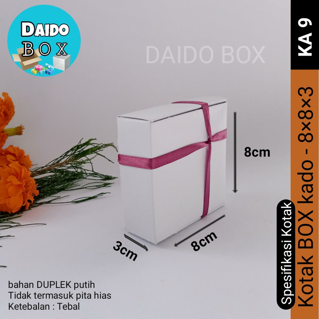 

ISI 36 BIJI Kotak Kado Murah Putih 8x8 Ka9 | Kardus Box Dus Souvenir Aksesoris