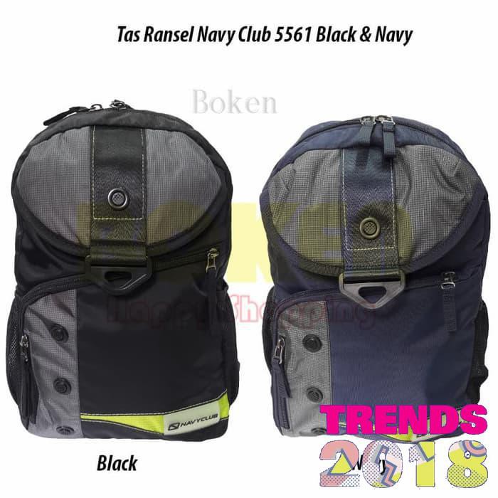 Tas Punggung Navy Club 5561 Ransel Import Casual Trendy - Hitam