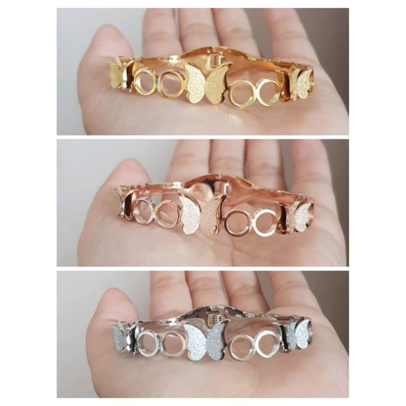Gelang Titanium Kupu Bulat