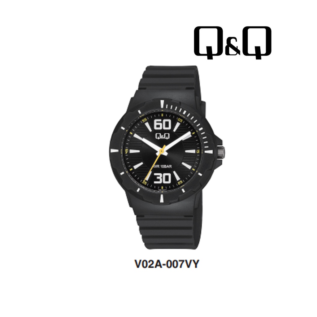 SALE Jam Tangan Pria Casual Sporty Stylist Rubber Analog Original Q&amp;Q QNQ QQ V02A Series