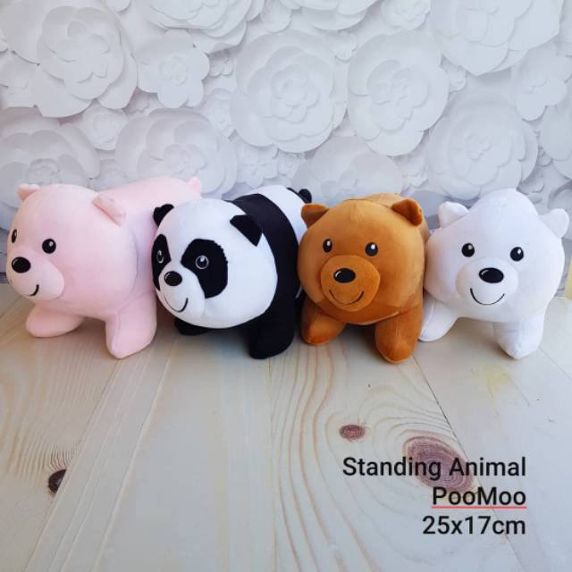 Boneka PooMooo standing bare bear