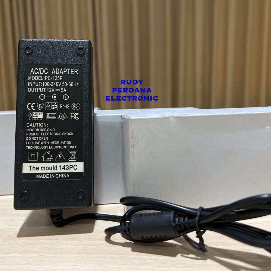 ADAPTOR 12V 5A MURNI 12 VOLT 5 AMPERE ASLI