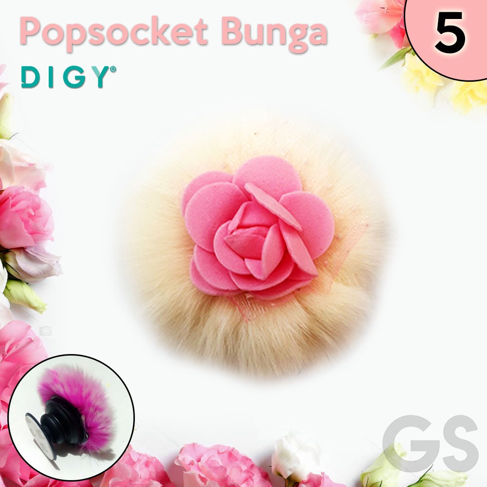 Popsocket Bunga Pom Pom pop socket 3D