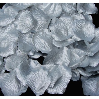 rose petal, kelopak mawar, kelopak bunga, bunga tabur, bunga wedding , bunga plastik- SILVER