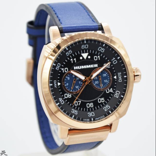 Jam Tangan Pria Hummer HM1003 Leather Kulit Original Murah