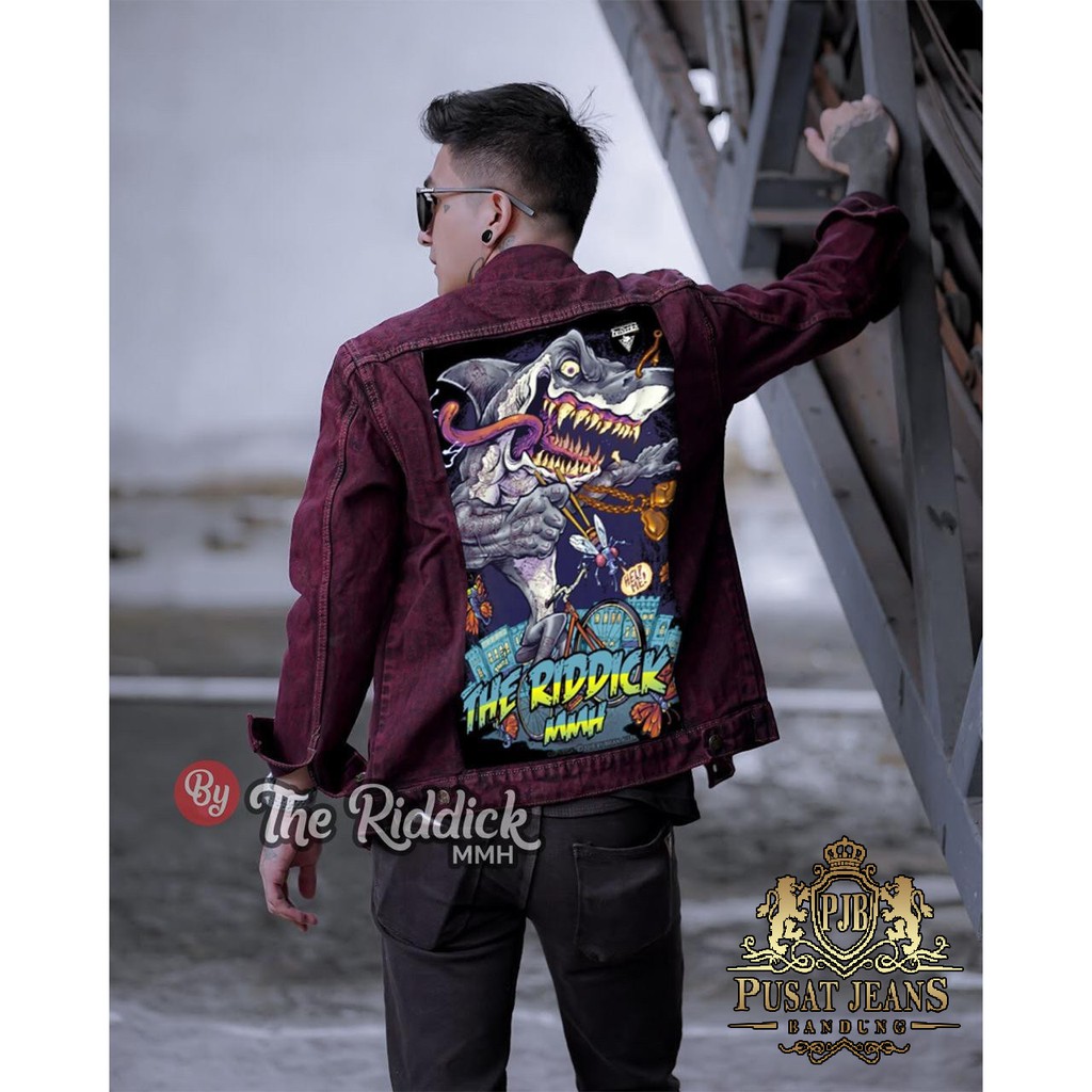 RCL - JAKET JEANS PRINTING PRIA-JEANS DENIM-JEANS COWOK-JAKET JEANS GAMBAR-JAKET