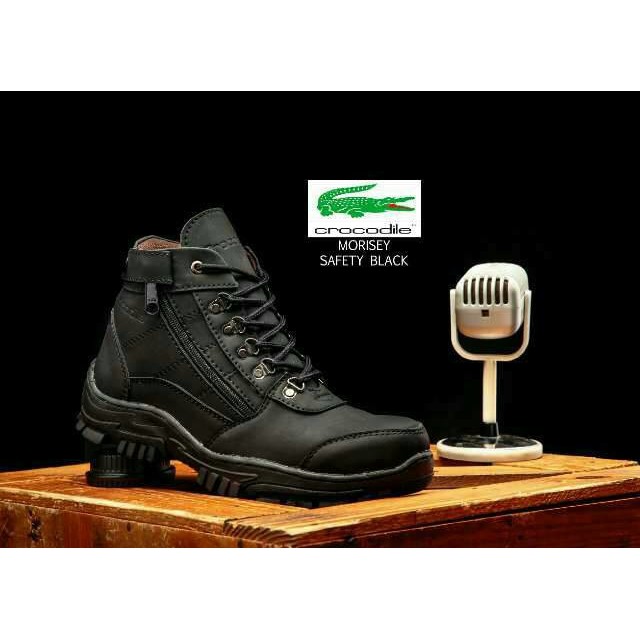 Sepatu Boots Safety Ujung besi Crocodile Morisey / Sepatu Safety Ujung Besi / Sepatu Kerja Proyek