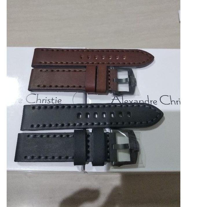 Terjangkau Tali Jam Tangan Alexandre Christie Strap AC 22mm 24mm Original Kulit Asli AC9205 AC6410 AC6280 AC6281 AC Collection ..