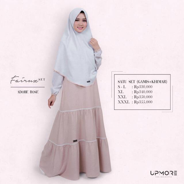 Set Gamis dan khimar By Upmore Mutif Fairuz