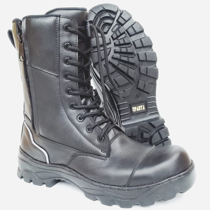 SEPATU PDL KULIT ASLI SAFETY UJUNG BESI DAMKAR / PEMADAM KEBAKARAN SEPATU BOOTS SAFETY PRIA WANITA