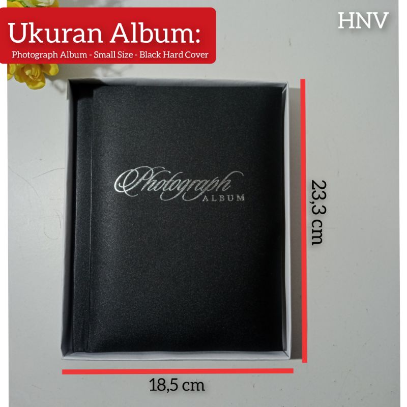 [PROMO] Photograph Album Magnetic White Sheet Small Size BLACK COVER Free Box