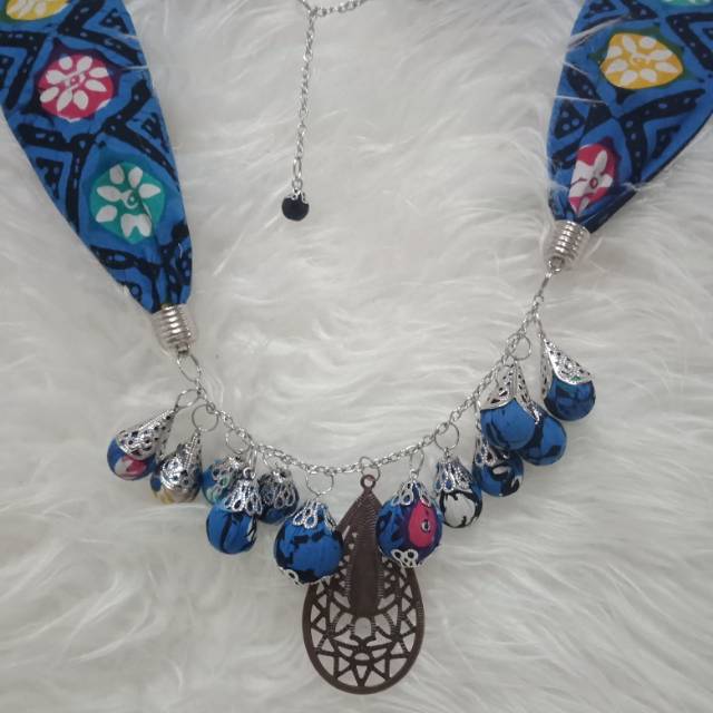 Kalung batik jambi, kalung etnik khas jambi,