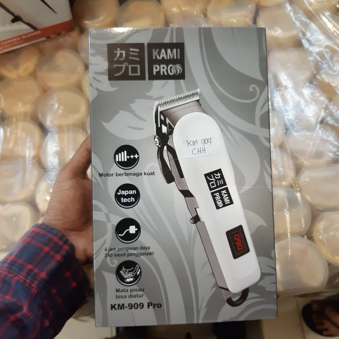Alat Pencukur Rambut Kami Pro KM-909 Pro Led Km 909 KamiPro Cas