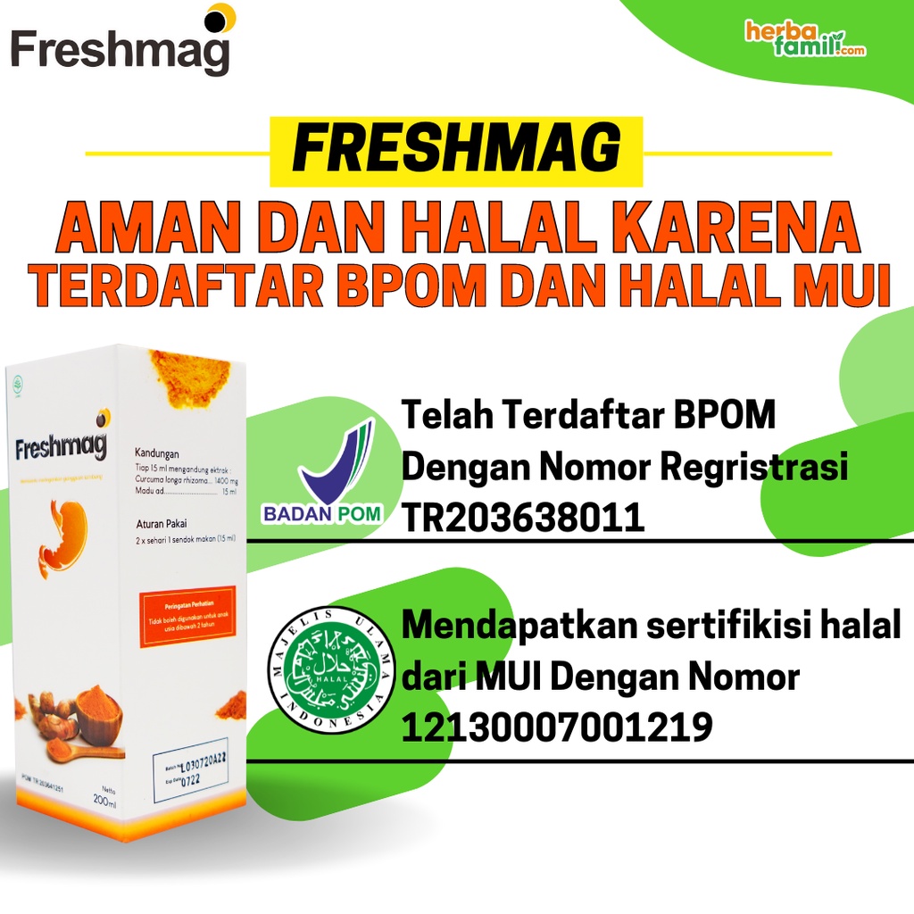 PAKET 2 BOTOL FRESHMAG | Madu Herbal Obat Lambung, Obat Maag, Gerd | FRESHMAG OBAT LAMBUNG ORIGINAL