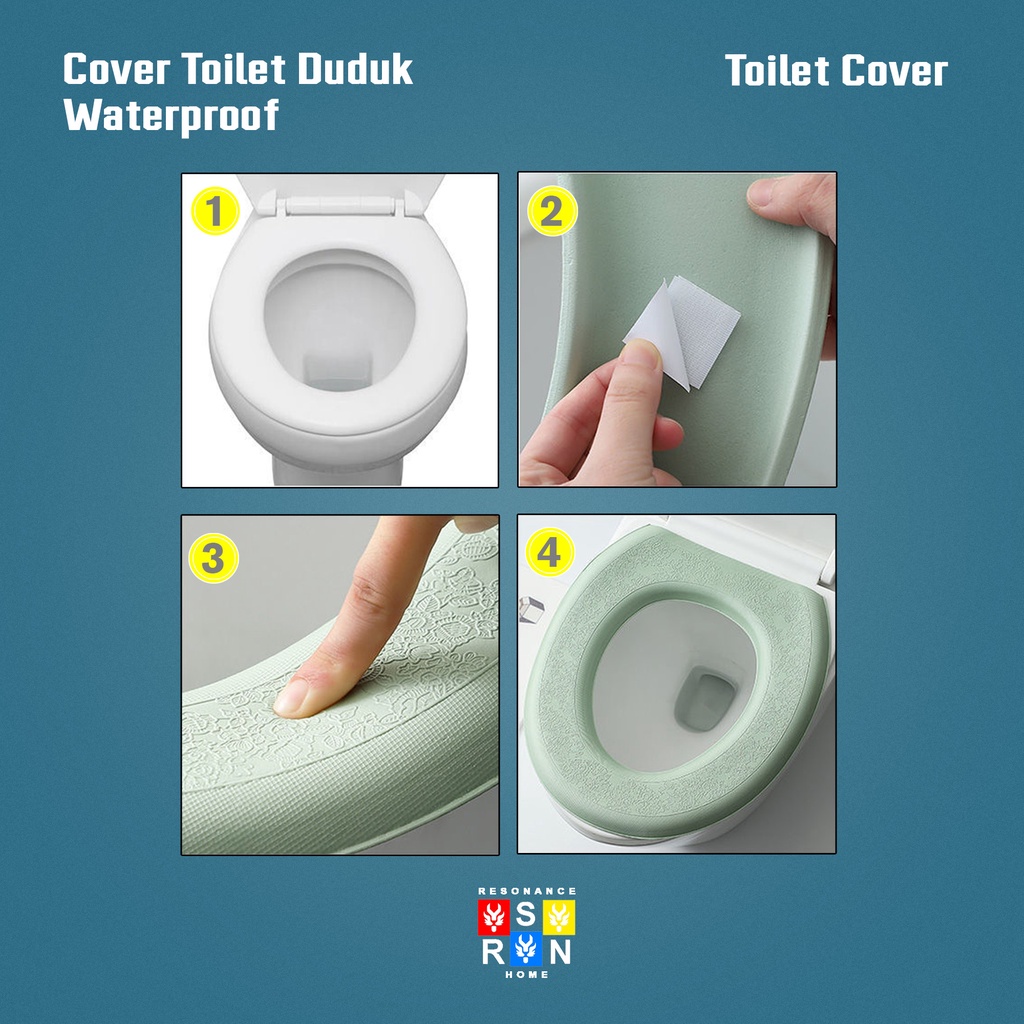 Alas Tempat Duduk WC Toilet Waterproof Universal Cover Pelapis Dudukan Closet Tahan Air Resonance Home