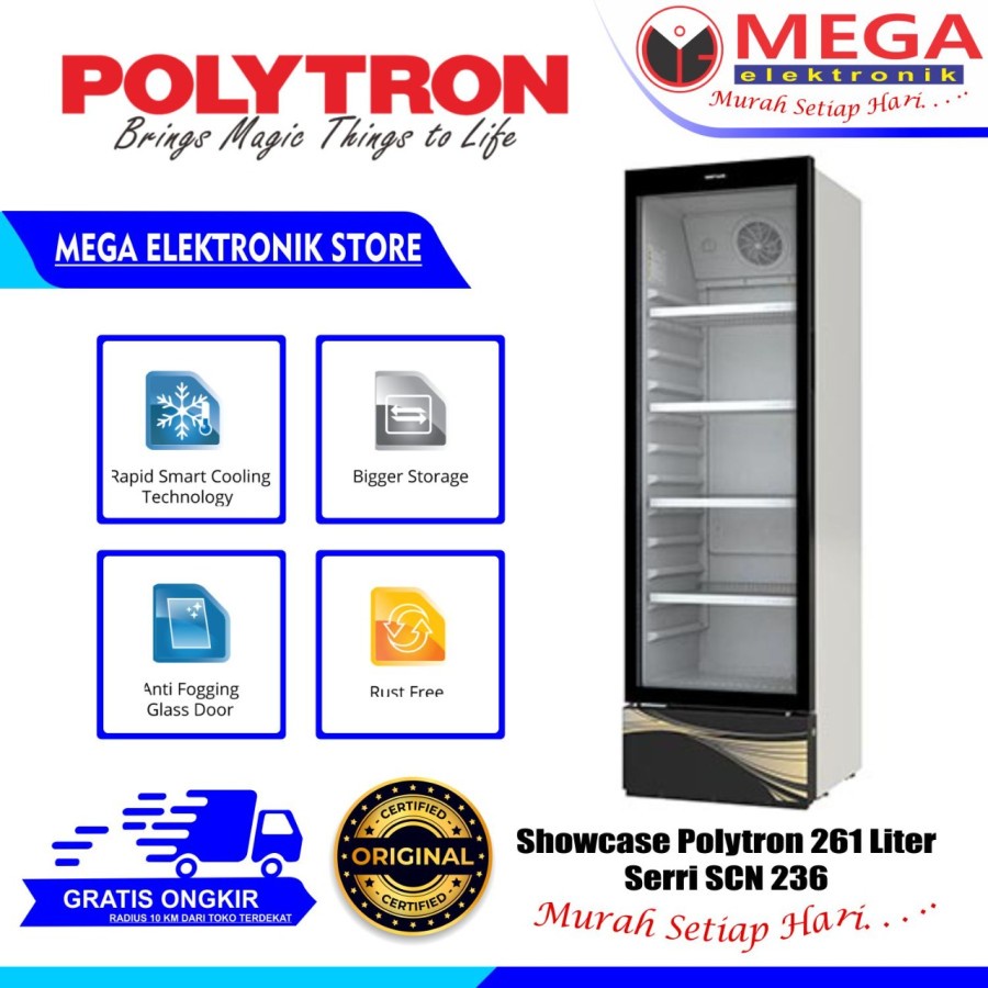 SHOWCASE POLYTRON 261 L SCN-236 / SCN 236 / SCN236 BERGARANSI RESMI