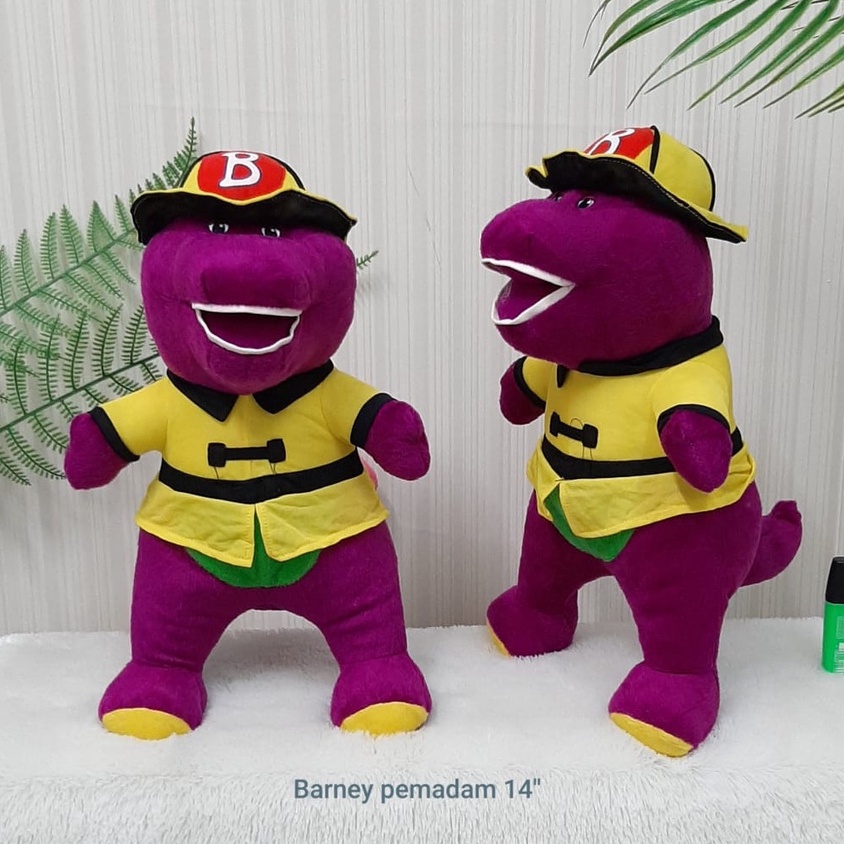 Boneka Barney Pemadam M/33cm/Boneka Karakter/Boneka Barney Baju Kostum Pemadam