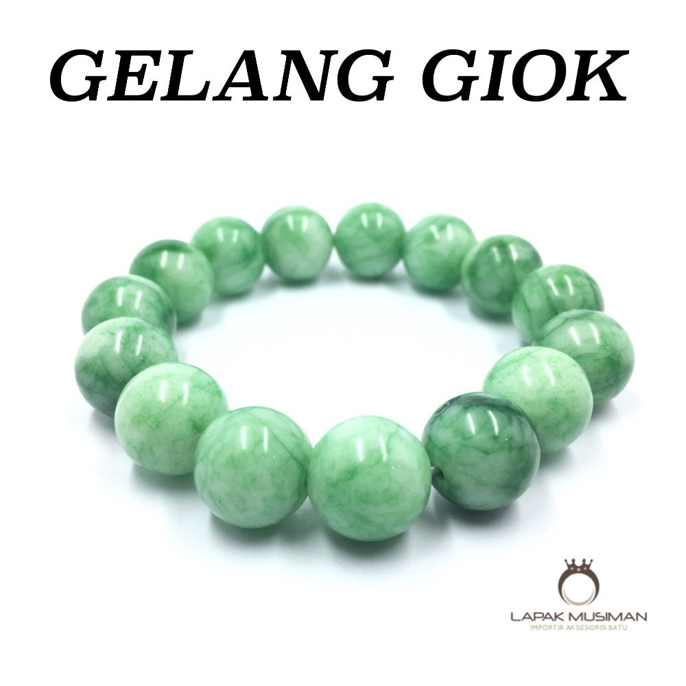 [Bayar di Tempat] GELANG BATU GIOK CHINA ASLI NATURAL