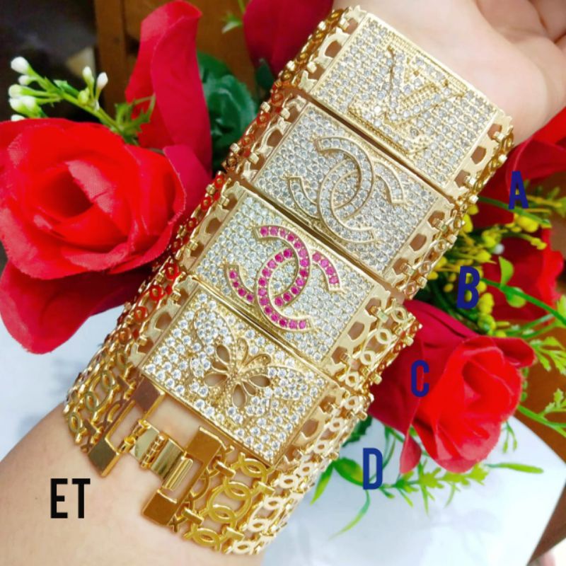 GELANG PLAT LEBAR TITANIUM MEWAH