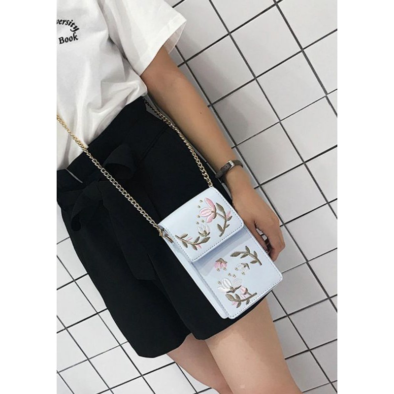 dem_sare - BDS002 POCKET DYLAN Pocket Bag Tas Selempang Wanita Mini Slingbag sakura Tali Rantai Termurah