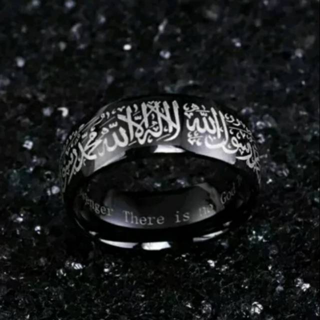 Cincin Pria Rajah Kaligrafi Syahadat