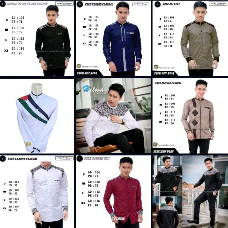 baju Koko azzahir  / BAJU KOKO ELRUMI / BAJU KOKO HILWA /BAJU KOKO HADROH ELRUMI / BAJU KOKO HADROH 