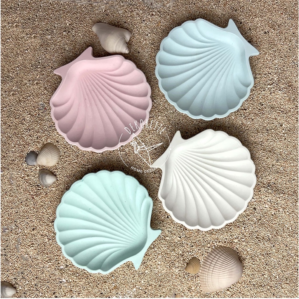 Dekorette - Tray Kerang / shell Tray/ tempat perhiasan / aesthetic tray / souvenir / coaster