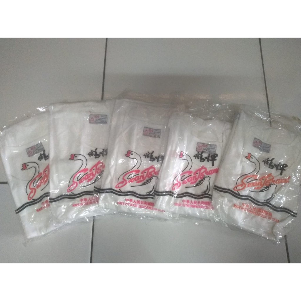 Oblong Pria, Putih Polos/kaos haji/kaos swan brand