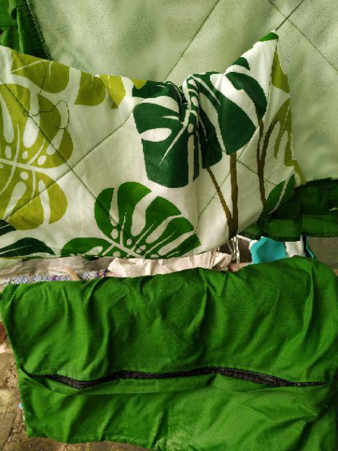 Sarung Bantal Kursi Monstera Hijau