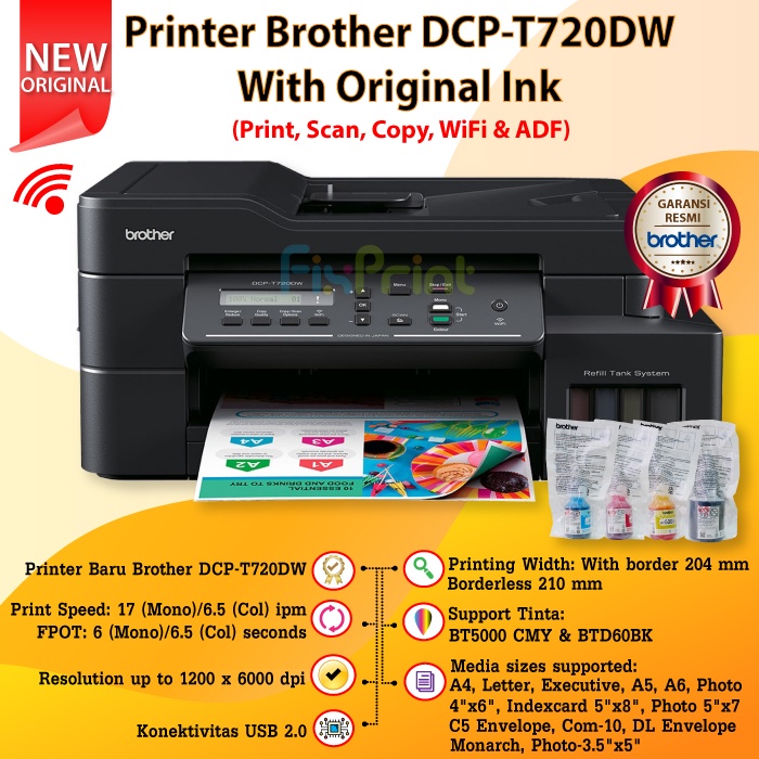 Brother DCP-T720DW T720 DW T220 T420 T420w T520 T520w All in One Wifi Duplex ith Direct Mobile