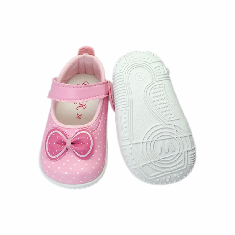 sepatu anak bayi perempuan unik bahan sol lembut model casual lucu murah bunyi cit terbaru C05 PINK