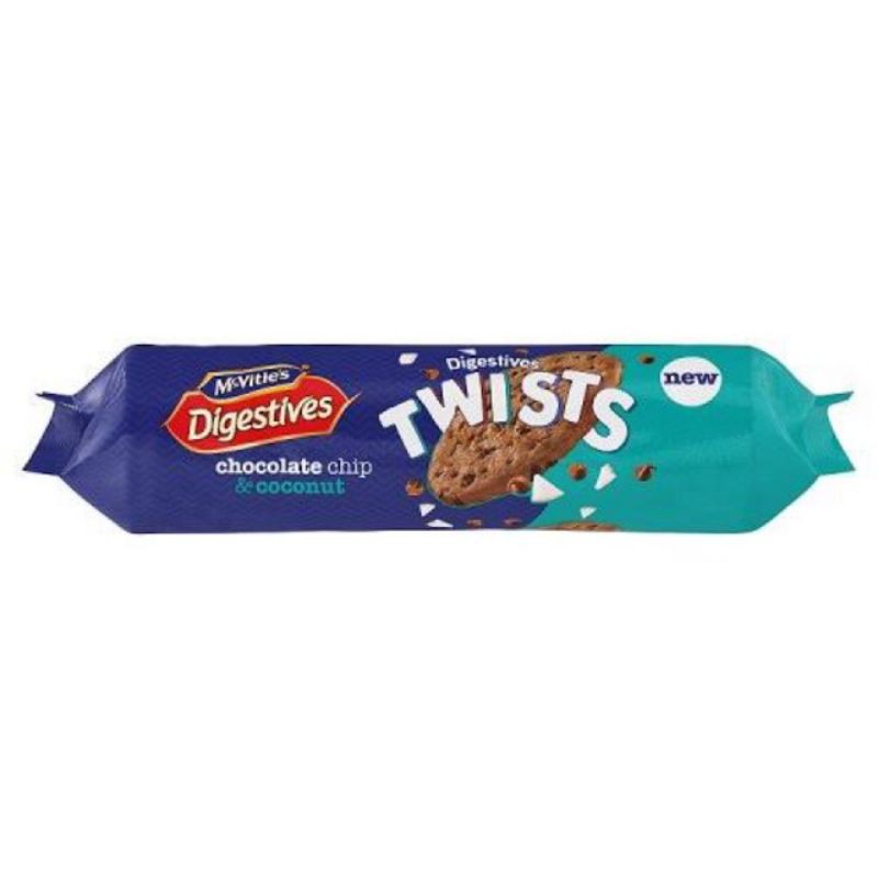 

MCVITIE'S DIGESTIVES TWISTS CHOCO CHIPS & COCONUT 276 GR
