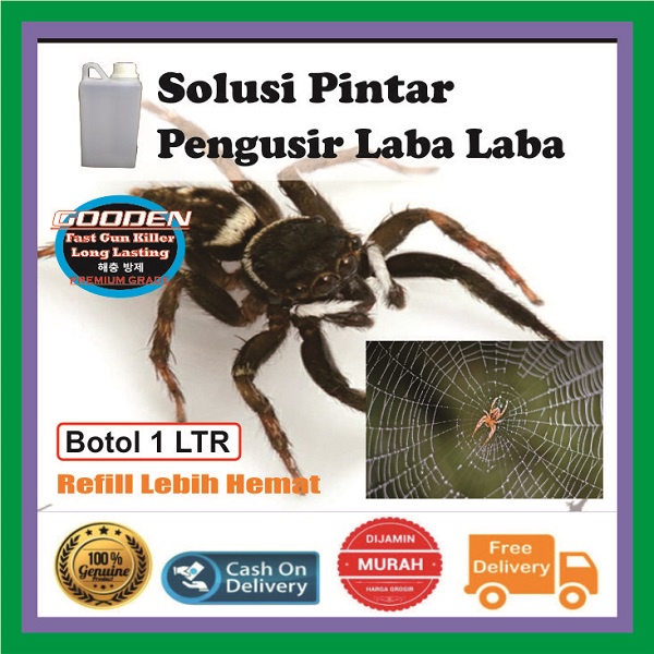 Cairan Pembunuh Pengusir Pembasmi LabaLaba Lawah Lelaba Galagasi Galanggasi Kawa Spider 1 Liter Hema