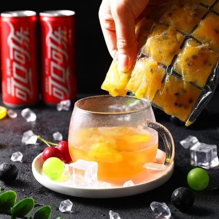 CETAKAN ES BATU JELLY PUDING BUAH COLA COKE SEKALI PAKAI PLASTIK DISPOSABLE ICE MAKING BAG SIRUP Air