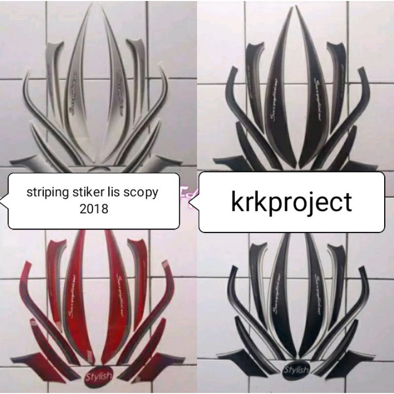 striping stiker lis scoopy stylish 2018