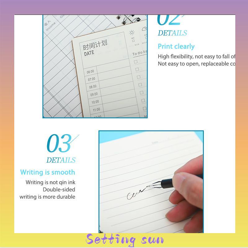 A5 Kraft Paper Coil Book Simple Student Notebook Meeting Notepad Buku Akuntansi Portabel TN