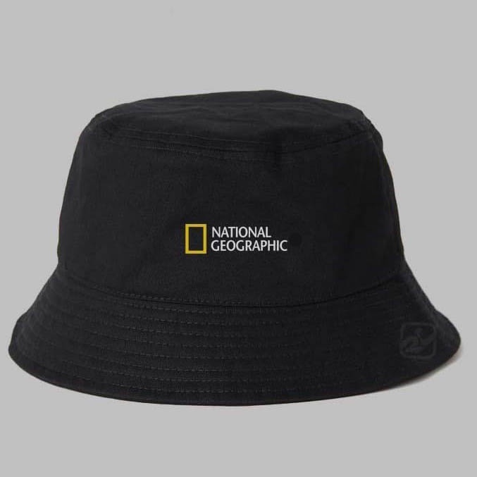 TOPI BUCKET HAT LOGO NATIONAL GEOGRAPHIC BORDIR