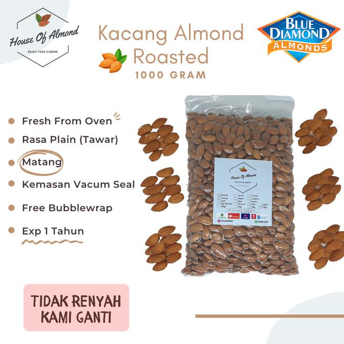 

Cuci Gudang Awal Tahun Kacang Almond Roasted (Panggang) 1 Kg Blue Diamond Premium Promo Awal tahun